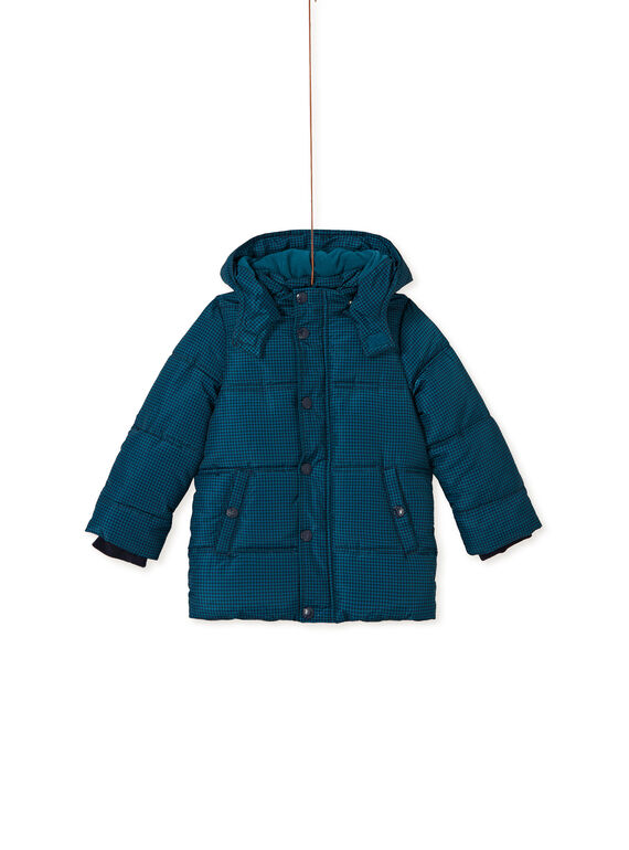 Doudoune imprimée turquoise enfant garçon KOGRODOU5 / 20W902K2D3E716